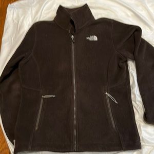 Women’s fleece Northface jacket. Brown in color. Size large.